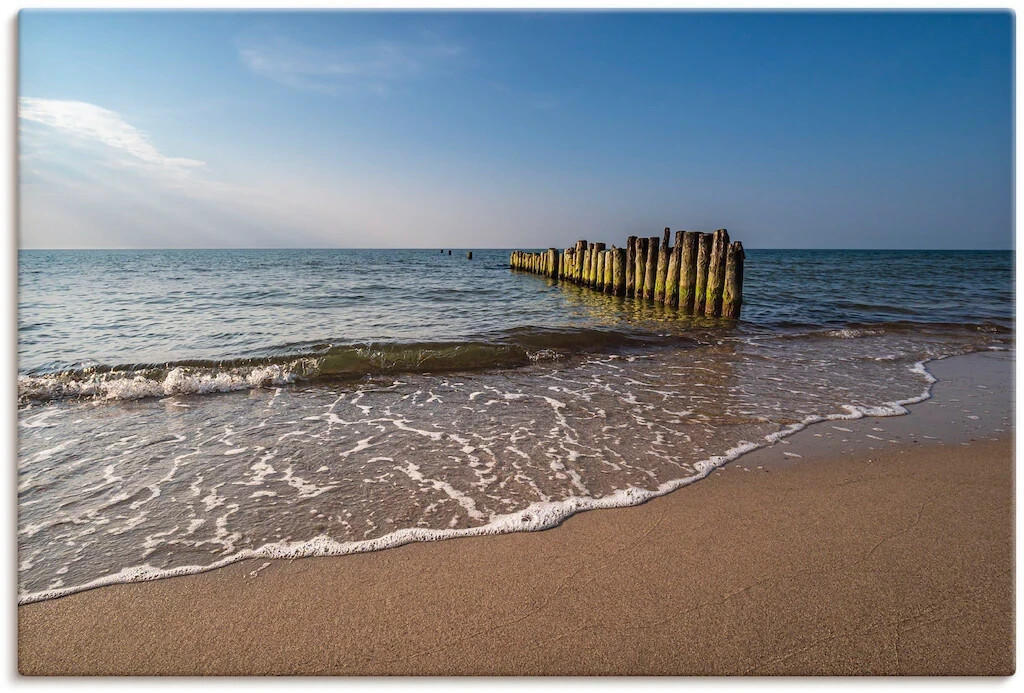 Art-Land Buhnen an Küste der Ostsee Graal Müritz 90x60cm (88162656-0 ...