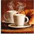 Art-Land Dampfender Cappuccino und Croissant 20x20cm (89388319-0)