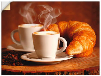 Art-Land Dampfender Cappuccino und Croissant 60x45cm (65324307-0)