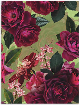 Art-Land Dunkle Rosen auf Grün 30x40cm (96183969-0)