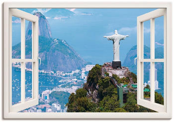 Art-Land Fensterblick Rio de Janeiro mit Cristo 70x50cm (58680309-0)