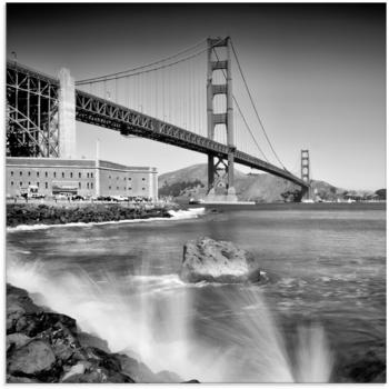 Art-Land Golden Gate Bridge mit Brandung 30x30cm (56393907-0)