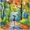 Wandbild ARTLAND "Herbstlicher Spaziergang im Park" Bilder Gr. B/H: 70 cm x 70...