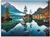 Wandbild ARTLAND "Herbstszene des Hintersee vor Alpen" Bilder Gr. B/H: 120 cm x...