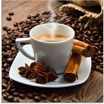 Art-Land Kaffeetasse Leinensack mit Kaffeebohnen 50x50cm (88297639-0)