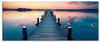 Artland Glasbild »Langer Pier am See im Sonnenaufgang«, Gewässer, (1 St.), in