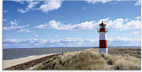 Artland Glasbild "Leuchtturm Sylt" Geb&auml;ude 1 Stk. tlg. in verschiedenen...