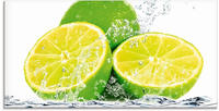 Artland Glasbild "Limette mit Spritzwasser" Lebensmittel 1 Stk. tlg. in verschiedenen
