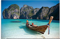Artland Glasbild "Maya Bay, Koh Phi Phi Leh, Thailand" Boote & Schiffe 1 Stk....