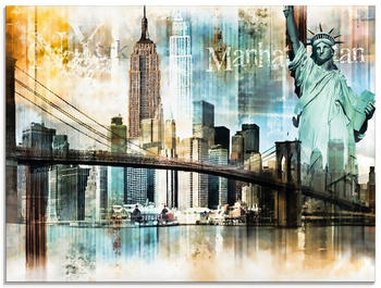 Art-Land New York Skyline Abstrakte Collage 80x60cm (55341047-0)