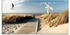 Art-Land Nordseestrand auf Langeoog mit Möwen 100x50cm (81278735-0)