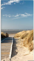 Artland Glasbild "Nordseestrand auf Langeoog - Steg" Strand 1 Stk. tlg. in