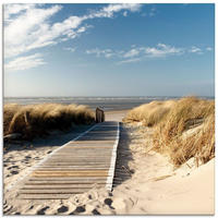Artland Glasbild "Nordseestrand auf Langeoog - Steg" Strand 1 Stk. tlg. in