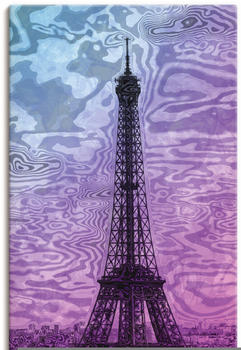 Art-Land Paris Eiffelturm Lila/Blau 30x60cm (78875457-0)