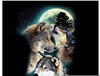 Artland Glasbild »Phantasie Wolf Wölfe mit Mond«, Wildtiere, (1 St.), in