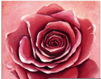 Art-Land Rote Rose handgemalt 50x50cm (84028920-0)