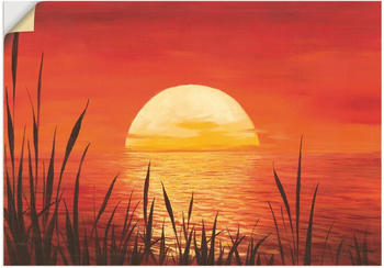 Art-Land Roter Sonnenuntergang am Ozean 70x50cm (53272242-0)