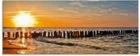 Artland Glasbild "Sch&ouml;ner Sonnenuntergang am Strand" Strand 1 Stk. tlg. in