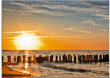 Art-Land Sch&ouml;ner Sonnenuntergang am Strand 50x50cm (81191749-0)
