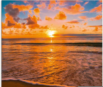 Art-Land Schöner tropischer Sonnenuntergang am Strand 20x20cm (10305601-0)