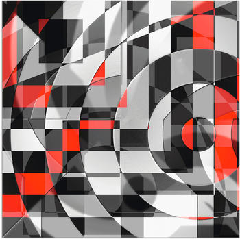 Art-Land Schwarz weiß trifft rot Version 1 40x40cm (31068232-0)