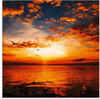 Artland Glasbild »Sonnenuntergang am Strand«, Sonnenaufgang & -untergang, (1 St.),