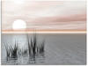 Artland Glasbild »Sonnenuntergang mit Schilf«, Sonnenaufgang & -untergang, (1 St.),