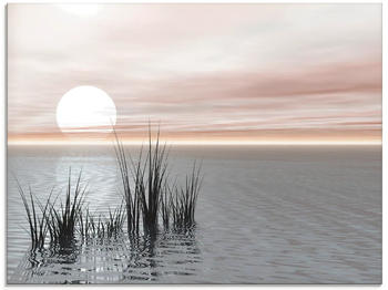 Art-Land Sonnenuntergang mit Schilf 80x60cm (97883057-0)