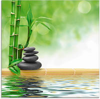 Artland Glasbild "Spa Konzept Zen Basaltsteine" Zen 1 Stk. tlg. in verschiedenen