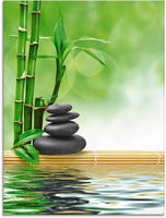 Artland Glasbild "Spa Konzept Zen Basaltsteine" Zen 1 Stk. tlg. in verschiedenen