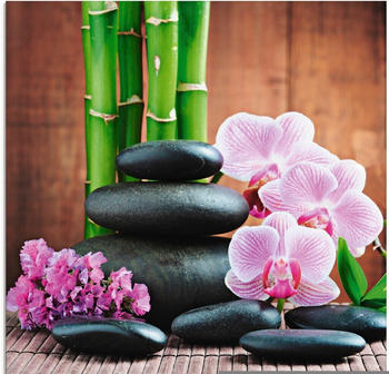 Art-Land Spa Konzept Zen Steinen Orchideen 50x50cm (93099803-0)