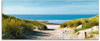 Artland Glasbild "Strand mit Sandd&uuml;nen und Weg zur See" Strand 1 Stk. tlg. in