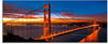 Artland Glasbild »The Golden Gate Bridge am frühen Morgen«, Brücken, (1 St.), in