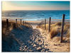 Artland Glasbild »Weg zum Nordseestrand Sonnenuntergang«, Strand, (1 St.), in