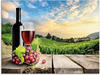 Artland Glasbild »Wein vor Weinbergen«, Berge, (1 St.), in verschiedenen...