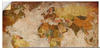 Artland Wandbild »Weltkarte«, Landkarten, (1 St.), als Alubild, Outdoorbild,