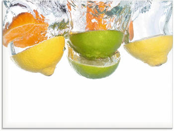 Art-Land Zitrusfrüchte fallen in klares Wasser 60x45cm (48659107-0)
