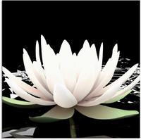 Artland Glasbild "Zwei Lotusblumen auf dem Wasser" Blumen 1 Stk. tlg. in