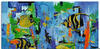 Artland Glasbild »Abstrakt Fische Blau«, Wassertiere, (1 St.), in...
