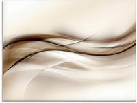 Artland Glasbild "Braune abstrakte Welle" Muster 1 Stk. tlg. in verschiedenen