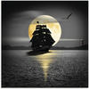 Artland Glasbild »Ein Schiff mit schwarzen Segeln«, Boote & Schiffe, (1 St.),...