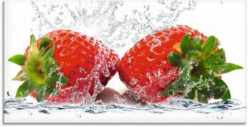 Art-Land Erdbeeren mit Spritzwasser 60x30cm (20435261-0)