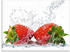 Art-Land Erdbeeren mit Spritzwasser 60x45cm (36848409-0)