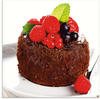 Artland Glasbild »Feiner Schokoladenkuchen mit Beeren«, Süßspeisen, (1...
