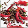 Artland Glasbild »Frische Chili auf Kaffee«, Lebensmittel, (1 St.), in