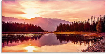 Art-Land Grand Teton Gebirge bei Sonnenuntergang 100x50cm (72623323-0)