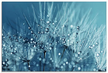 Art-Land Blaue glitzernde Pusteblume 80x60cm (70225352-0)