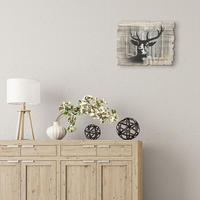 Artland Holzbild "Hirsch Collage" Wildtiere 1 Stk. tlg.