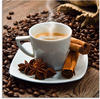 Artland Glasbild »Kaffeetasse Leinensack mit Kaffeebohnen«, Getränke, (1 St.), in