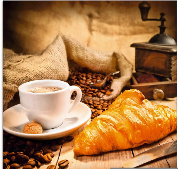 Art-Land Kaffeetasse mit Croissant 30x30cm (45054861-0)